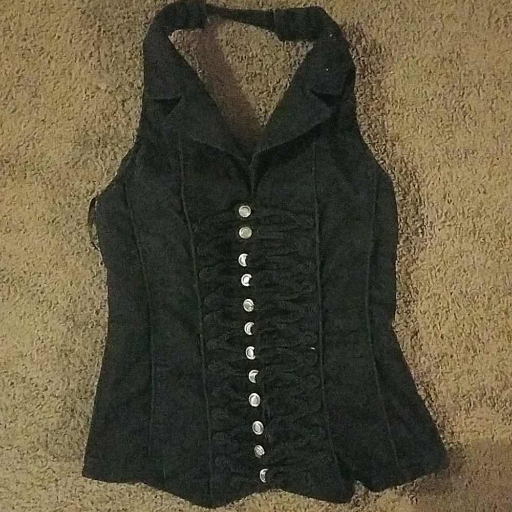 Emo corset halter top